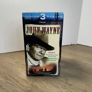 John Wayne Classic Western VHS 3 Film Lot McLintock Early Later Years 2 Unopened - Picture 1 of 11