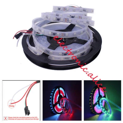 5M WS2811 60led/m 24V LED strip Addressable Digital RGB flexible IP67 waterproof - Image 1 of 4