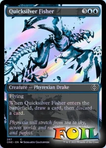 Quicksilver Fisher (Showcase) 287 MTG Phyrexia: All Will Be One Common NP Foil - Picture 1 of 1