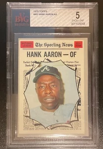 1970 Topps Baseball ALL-STAR #462 HANK AARON BVG EXCELLENT 5 - Picture 1 of 10