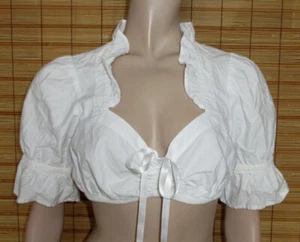 WEISSE DIRNDLBLUSE - TRACHTENBLUSE - COTTON - GR. 42 - Bild 1 von 1