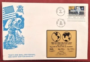 ETATS-UNIS: 1er Homme sur la lune - FDC. Cachet 9 /07/ 1969/Oblitération lune - Imagen 1 de 1