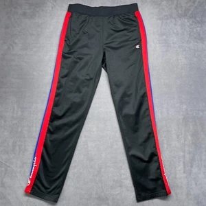 Champion Authentic Athleticwear Sweatpants Boys XL Black Red Stripe Straight Leg - Picture 1 of 13