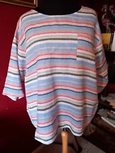 Monsoon Striped Linen Top - Picture 1 of 4