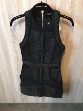 Balmain x H&M - Rope & Velvet Dress Navy Blue - Size 8 EU 36 - New