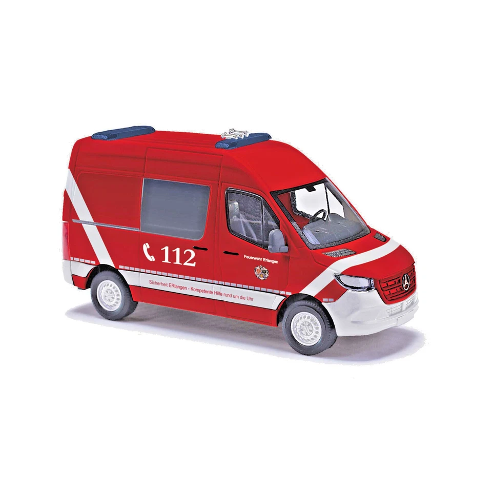Busch 54058 MB Sprinter Pompieri Erlangen, H0, Nuovo 2024 - Immagine 1 di 1