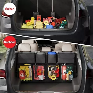Auto KFZ Rücksitz Organizer Aufbewahrungstasche Mit Netztasche Kofferraumtasche - Bild 1 von 5