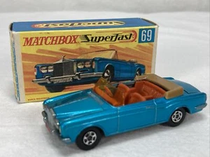 Matchbox Superfast #69 Rolls Royce Silver Shadow Convertible With Original Box - Picture 1 of 11