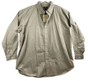 Steve & Barrys Mens XXL Beige Button-Down Long Sleeve Shirt NWT - Picture 1 of 9