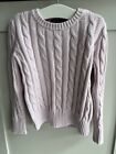 Polo Ralph Lauren Girls Cable Knit Cotton Jumper Long Sleeve Logo Pink 4 Years