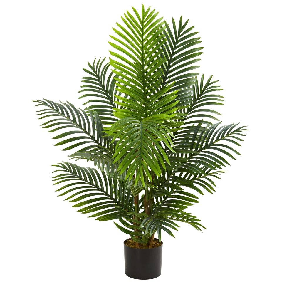Paradise Palm faux Tree Realistic Plant Natural 4’ Decor - Image 1 of 1