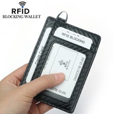 Men's Carbon Fiber Grain RFID Blocking Card Holder Wallet Driver License Holder