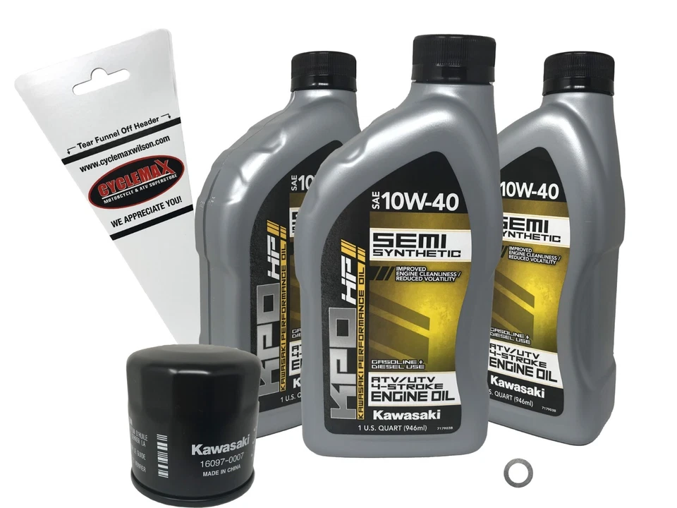 Kit de troca de óleo fabricante de equipamento original Kawasaki para 2005-2022 Kawasaki Brute Force 750 - Imagem 1 de 2