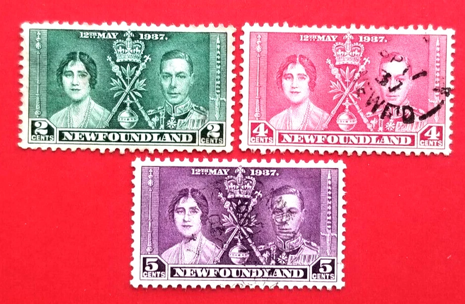 Canada Newfoundland #230-232 Coronation - Omnibus Issue Used - Image 1 of 1
