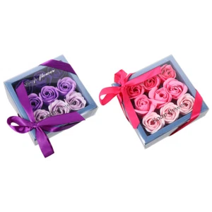 2 Boxes Gradient Rose Geschenkbox Seife Rosenstrauß Seifenstrauß - Bild 1 von 12