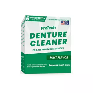 Denture Cleaner (180 Days) Denture Cleanser for Retainers Mouthguards - Picture 1 of 9