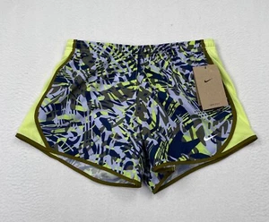 Nike Dri-Fit Girls Tempo Athletic Shorts Size XL Blue Green DX4983 Lined - Picture 1 of 8