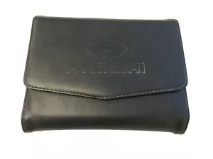 Hyundai Owners Manual Pouch Vinyl Leather Case Genesis Sonata Accent Veloster - Foto 1 di 1