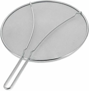 Pantalla de salpicaduras fuerte para sartén protector de grasa metálica, antiadherente extra fino - Imagen 1 de 6