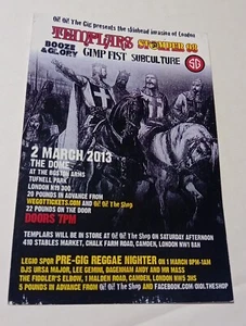The Templars - Booze & Glory - The Dome  - 2nd Mar 2013 -  Flyer - Oi - Skins - Bild 1 von 1