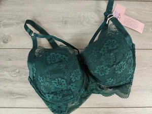 NUOVO reggiseno Boux Avenue Emerald Stephanie reggiseno lungo lingerie reggiseno cablato 38F 34E - Foto 1 di 3