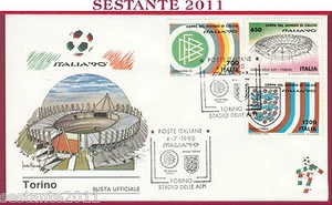 ITALIA FDC TORINO STADIO DELLE ALPI COPPA MONDO ITALIA '90 MONDIALI 1990 T221 - Picture 1 of 1