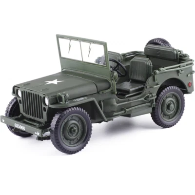 KDW 1:18 Scale Jeep Military Vehicle Willys Jeep U. S Army Replica Boxed New! - Image 1 of 4