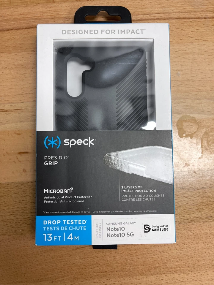 Speck Presidio Grip Case for Samsung Galaxy Note 10 - Black/Black - Image 1 of 1