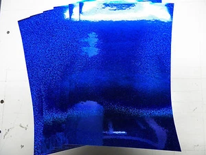 royal blue holo glitter 8" x 12" x .003 thk vinyl sheets(10) count - Picture 1 of 3