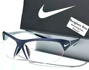 NEW Nike SKYLON ACE Obsidian PICKLEBALL White w Clear 2.0 Trivex Sunglass 414 - Picture 1 of 15