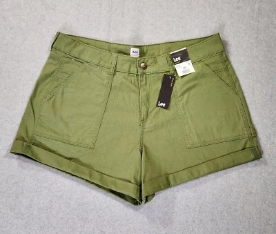 Lee Workwear Shorts Women Plus Size 20W (42x4.5) Utility Olive Cuffed Pocket NWT - Image 1 of 4