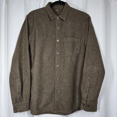 Camisa Muji Franela Bolsillo Para Hombre S Loden Marrón 100% Algodón Cepillado Calce Ajustado Suave Foto 1 de 4