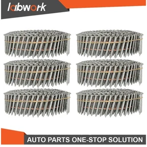 Labwork Full Round Head Siding Nails 3600Pack 1-1/4" x 0.092" Collated Wire Coil - Picture 1 of 15