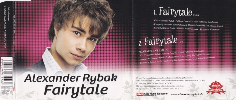 Alexander Rybak - Fairytale  (2 Track Maxi CD) - Bild 1 von 1