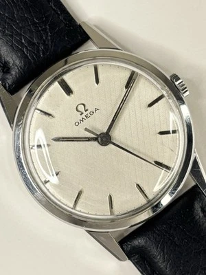 OMEGA Vintage 1960’s Men’s Manual Linen Dial Silver Dress Watch - Image 1 of 4