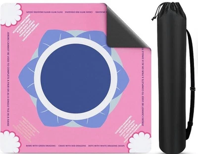 Mahjong Mat w Rules Anti-Slip Neoprene American ~GOLDEN~ Instruction Carry Case - Image 1 of 4