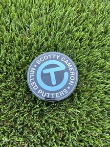 SCOTTY CAMERON Circle T Sticker Large Diameter 8cm LIGHT BLUE / WHITE - Picture 1 of 1