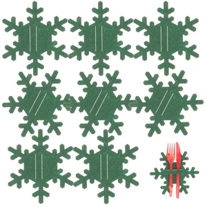 8 Pcs Schneeflocke Besteckset Weihnachtshalter Für Silberbesteck - Bild 1 von 12
