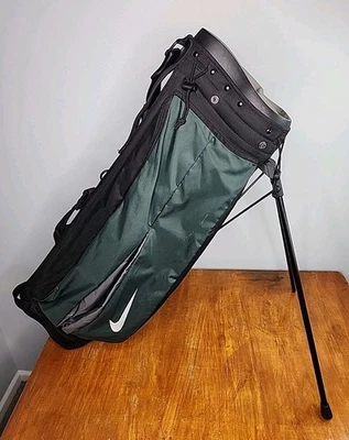 Nike Golf 5 Way Divider Standing Golf Bag with Shoulder Strap Green Light Weight - Image 1 of 4