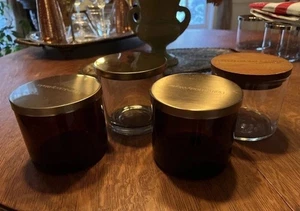 ~EMPTY ~3 WICK~CANDLE JARS~(lot of 4)~TWO ~BATH AND BODY WORKS ~AND TWO ~GENERIC - Picture 1 of 7