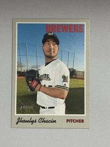 Jhoulys Chacin 2019 Topps Heritage Milwaukee Brewers #31 O241 - Picture 1 of 2