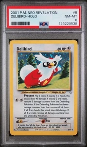 PSA 8 NM-MT Delibird Neo Revelation Holo Rare Pokemon Card 5/64 - Picture 1 of 2