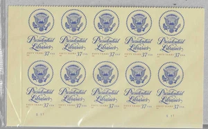 2005 Presidental Library Plate Block Of Ten Scott # 3930  stamp collector - Picture 1 of 1