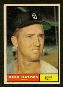 1961 TOPPS Dick Brown #192 Detroit Tigers EM SET BREAK CREASE FREE - Picture 1 of 1