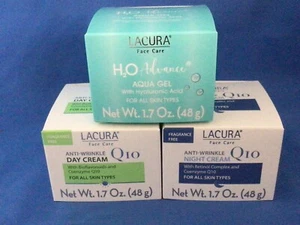 LACURA Q10 Day Cream/Wrinkle Q10 Day /Wrinkle Q10 Night Cream Face Care Lot of 3 - Picture 1 of 5