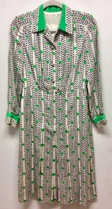 1960s Hardy Amies Silk Shirt Dress UK 12 - Picture 1 of 4
