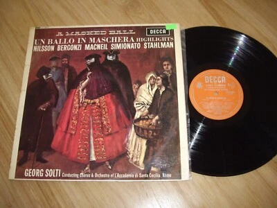 NILSSON, BERGONZI, MACNEIL, VERDI *OZ  LP  ' UN BALLO IN MASCHERA ' 1961 EXC - Image 1 of 2