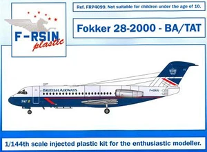 F-RSIN Models 1/144 FOKKER 28-2000 British Airways & Transcontinental Air Transp - Picture 1 of 4