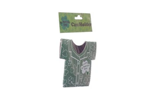 Green Shamrock St Patricks Day Porta lata de cerveza Enfriador divertido aislante Koozie NUEVO - Imagen 1 de 1