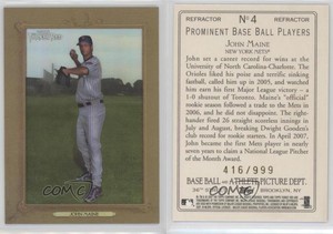 2007 Topps Turkey Red Chrome Refractors /999 John Maine #4